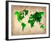 World Watercolor Map 6-NaxArt-Framed Art Print