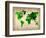 World Watercolor Map 6-NaxArt-Framed Art Print