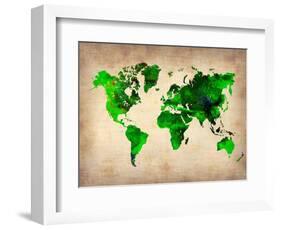 World Watercolor Map 6-NaxArt-Framed Art Print