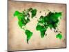 World Watercolor Map 6-NaxArt-Mounted Art Print