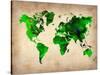 World Watercolor Map 6-NaxArt-Stretched Canvas