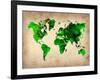 World Watercolor Map 6-NaxArt-Framed Art Print