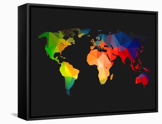 World Wire Map 1-NaxArt-Framed Stretched Canvas