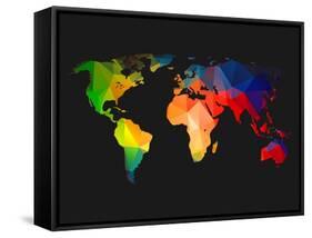 World Wire Map 1-NaxArt-Framed Stretched Canvas