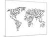 World Wire Map 2-NaxArt-Mounted Art Print