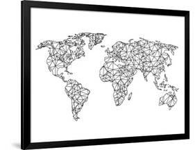 World Wire Map 2-NaxArt-Framed Art Print