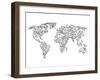 World Wire Map 2-NaxArt-Framed Art Print