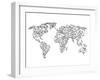 World Wire Map 2-NaxArt-Framed Art Print