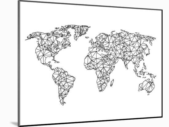 World Wire Map 2-NaxArt-Mounted Art Print