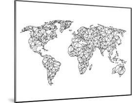 World Wire Map 2-NaxArt-Mounted Art Print