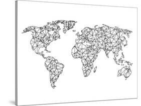 World Wire Map 2-NaxArt-Stretched Canvas