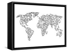 World Wire Map 2-NaxArt-Framed Stretched Canvas