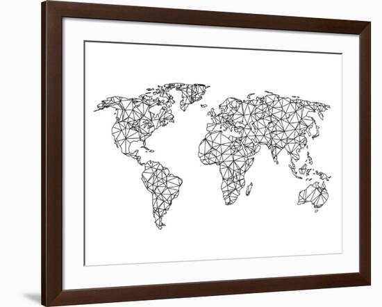 World Wire Map 2-NaxArt-Framed Art Print