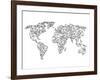 World Wire Map 2-NaxArt-Framed Art Print