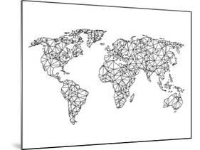 World Wire Map 2-NaxArt-Mounted Art Print