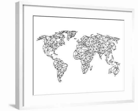 World Wire Map 2-NaxArt-Framed Art Print