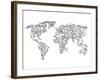 World Wire Map 2-NaxArt-Framed Art Print