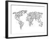 World Wire Map 2-NaxArt-Framed Art Print