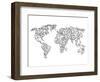 World Wire Map 2-NaxArt-Framed Art Print