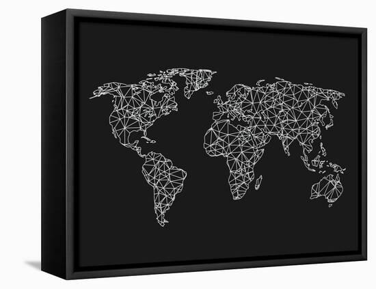 World Wire Map 3-NaxArt-Framed Stretched Canvas