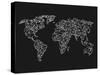 World Wire Map 3-NaxArt-Stretched Canvas