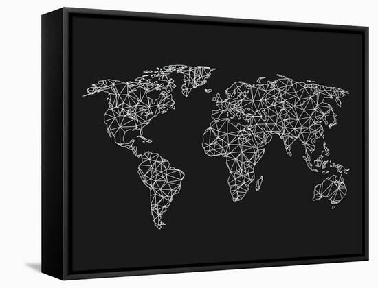 World Wire Map 3-NaxArt-Framed Stretched Canvas