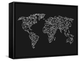 World Wire Map 3-NaxArt-Framed Stretched Canvas