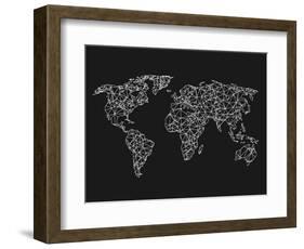 World Wire Map 3-NaxArt-Framed Art Print