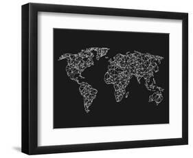 World Wire Map 3-NaxArt-Framed Art Print