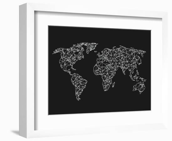 World Wire Map 3-NaxArt-Framed Art Print