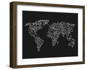 World Wire Map 3-NaxArt-Framed Art Print