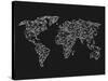 World Wire Map 3-NaxArt-Stretched Canvas