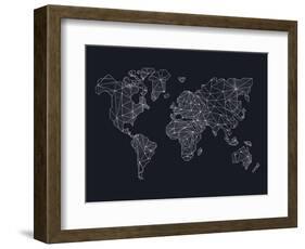 World Wire Map 4-NaxArt-Framed Art Print