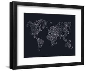 World Wire Map 4-NaxArt-Framed Art Print