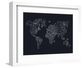 World Wire Map 4-NaxArt-Framed Art Print