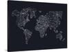 World Wire Map 4-NaxArt-Stretched Canvas