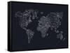 World Wire Map 4-NaxArt-Framed Stretched Canvas