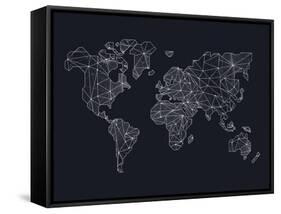 World Wire Map 4-NaxArt-Framed Stretched Canvas