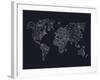 World Wire Map 4-NaxArt-Framed Art Print