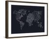 World Wire Map 4-NaxArt-Framed Art Print