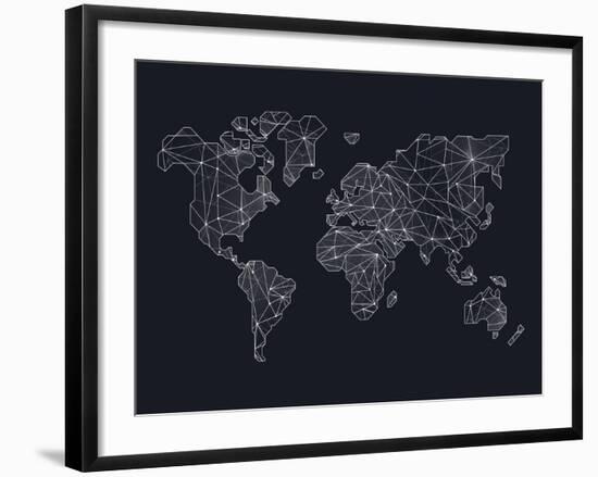 World Wire Map 4-NaxArt-Framed Art Print