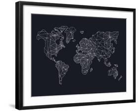 World Wire Map 4-NaxArt-Framed Art Print