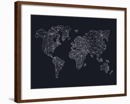 World Wire Map 4-NaxArt-Framed Art Print