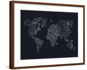 World Wire Map 4-NaxArt-Framed Art Print