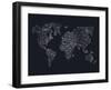 World Wire Map 4-NaxArt-Framed Art Print