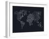 World Wire Map 4-NaxArt-Framed Art Print