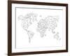 World Wire Map 5-NaxArt-Framed Art Print