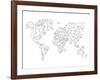 World Wire Map 5-NaxArt-Framed Art Print