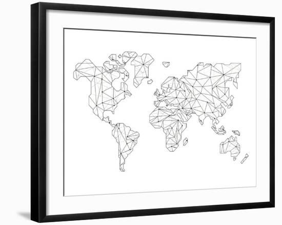 World Wire Map 5-NaxArt-Framed Art Print