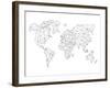 World Wire Map 5-NaxArt-Framed Art Print